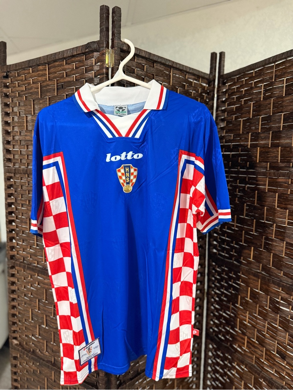 Croatia Retro Blue Away Soccer Jersey 98” World Cup